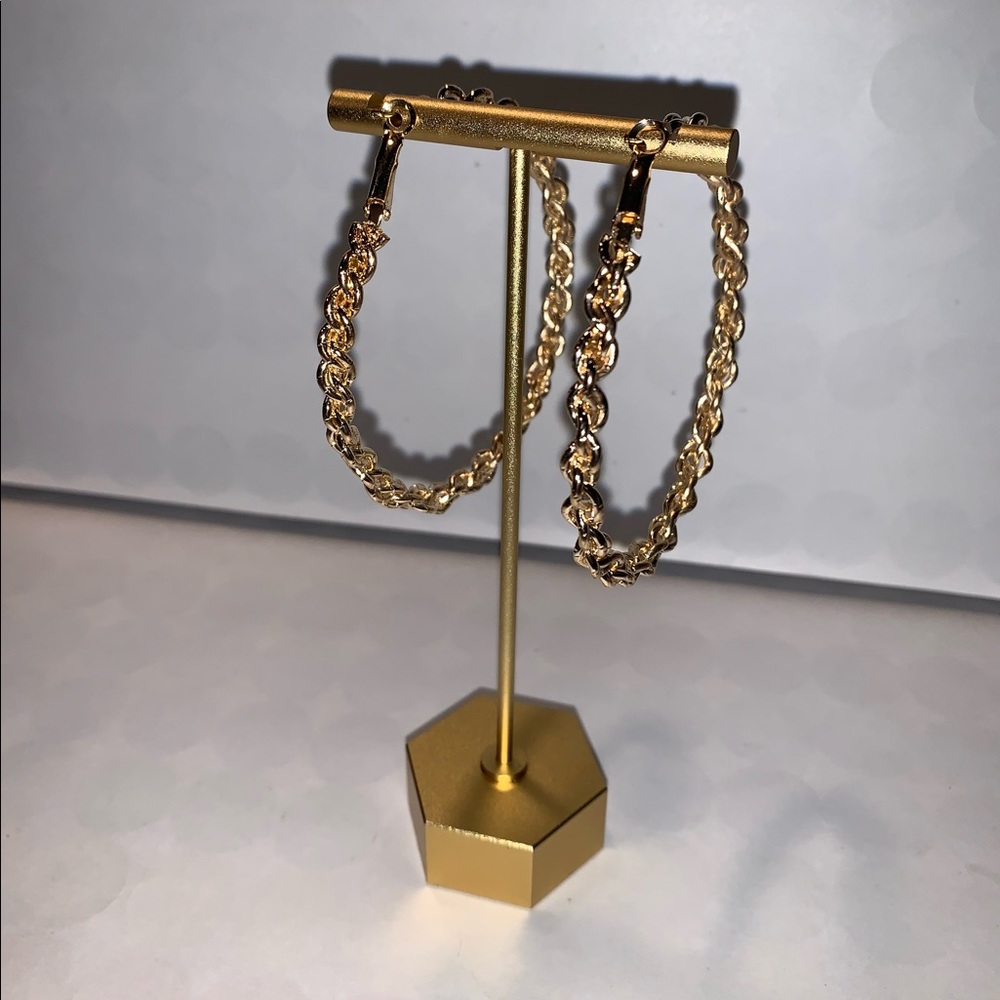 Chained Up Hoop Earrings